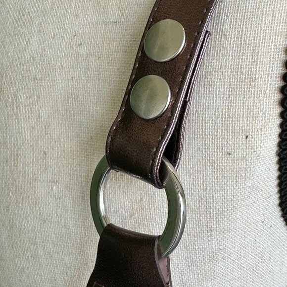 Purple Crossbody Bag with Buckle Accents - Picture 4 of 12